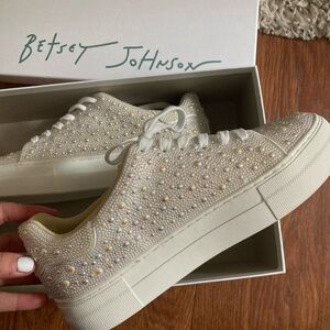 7.5 Betsey Johnson Wedding Sneakers
